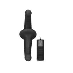 Vibrating Silicone Strapless Strap on Black, image 3