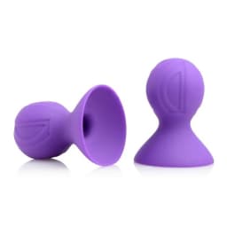 Violets Silicone Nipple Suckers Purple Pair, image 3