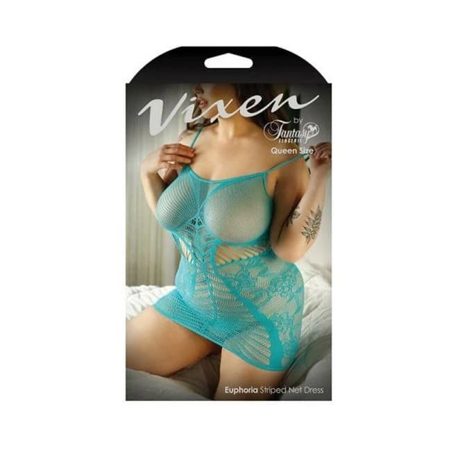 Vixen Euphoria Striped Net Dress Blue Queen - Image 1