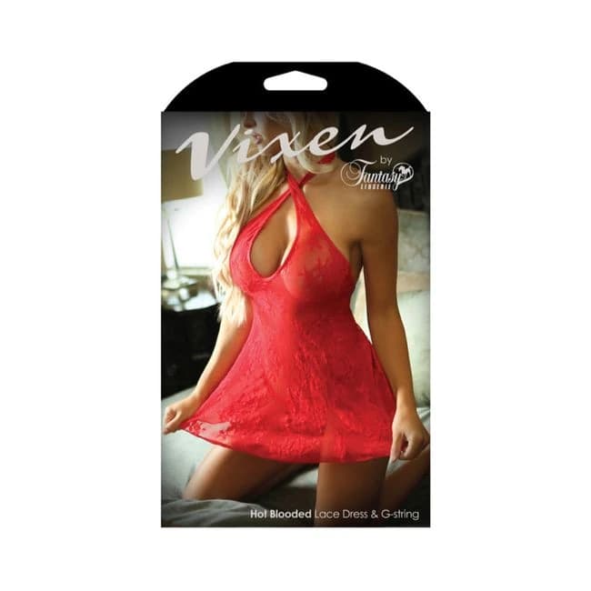 Vixen Hot Blooded Lace Dress & G-string O/s - Image 1