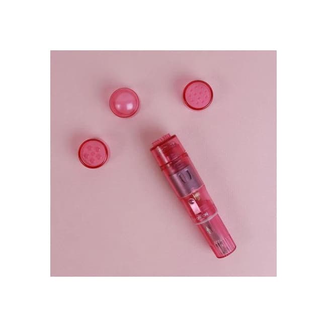 Voodoo Pocket Pleasure W/ 4 Attachments - Pink - Image 1