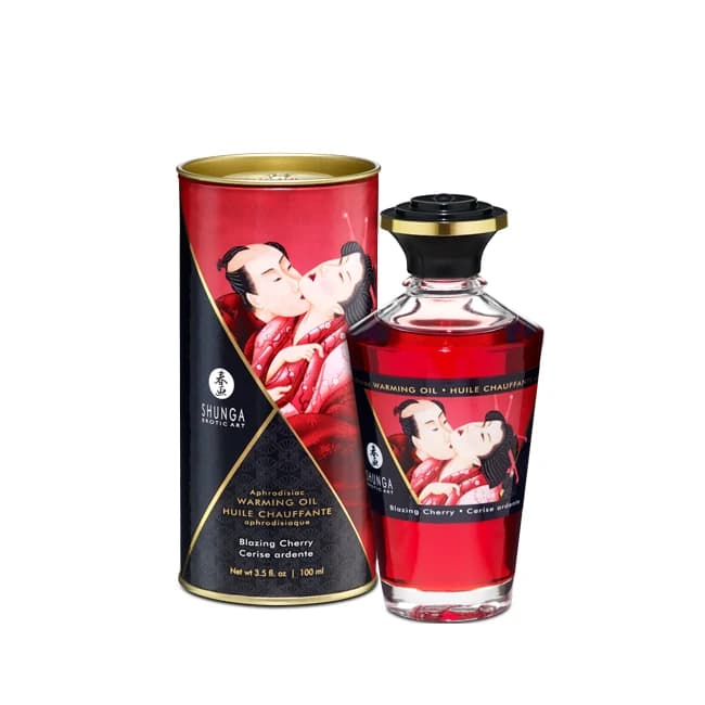 WARMING MASSAGE OIL BLAZING CHERRY 3.5 OZ  - Image 1