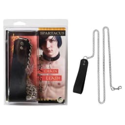4ft Chain Leash W/ Leathe Handle, image 2