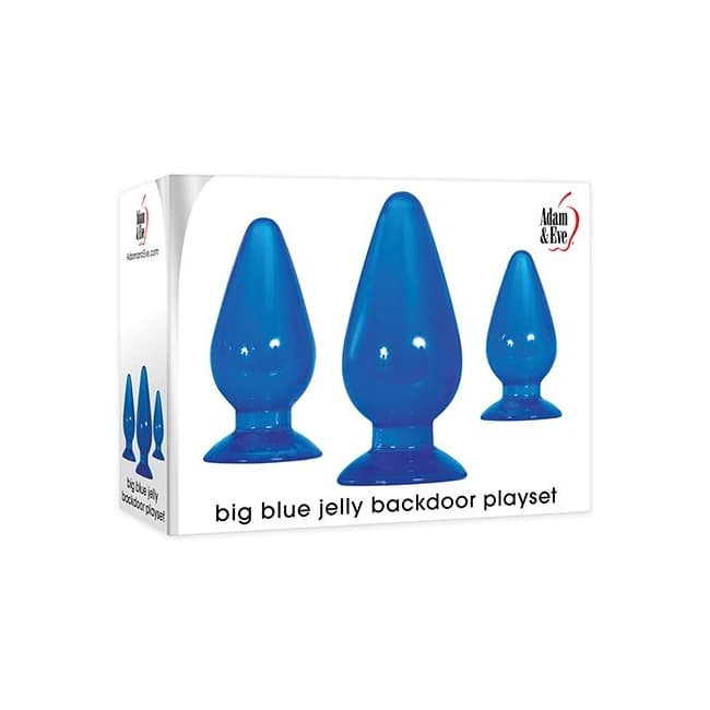 (wd) Adam & Eve Big Blue Jelly Backdoor Playset - Image 1