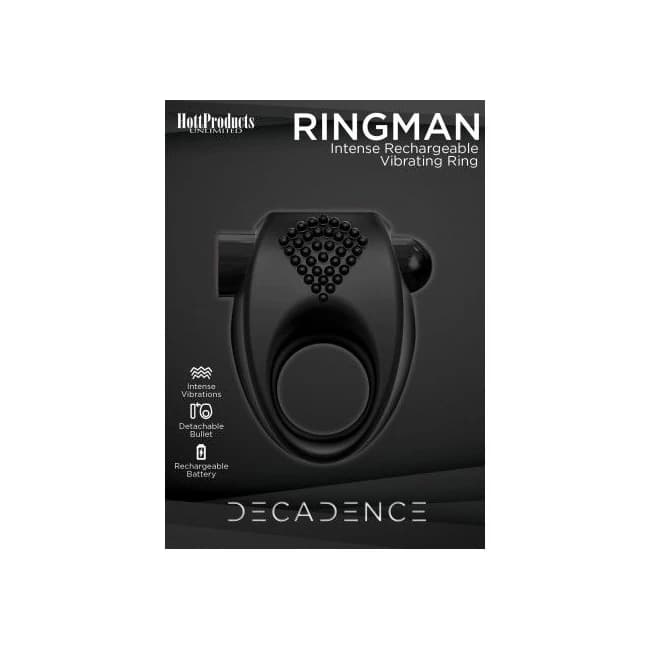 (wd) Decadence Ringman Vibrati Cock Ring - Image 1
