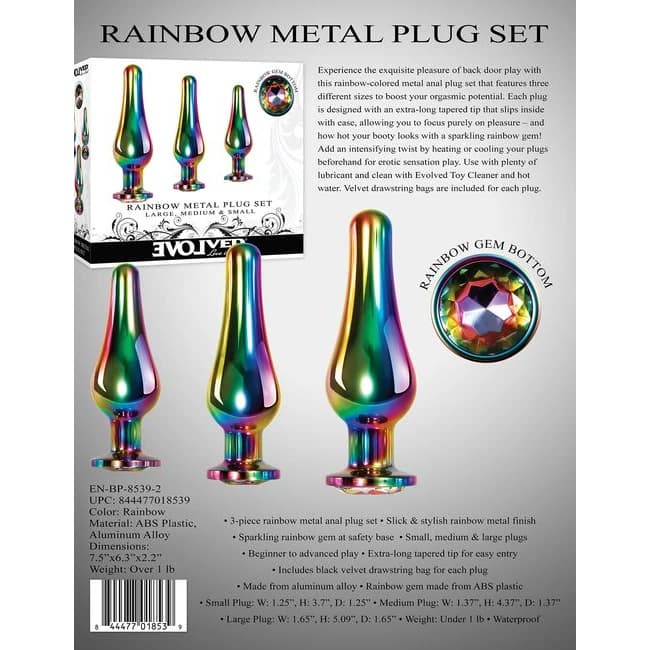 (WD) RAINBOW METAL PLUG SET  - Image 1