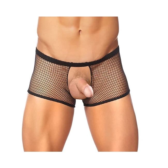 (wd) Stretch Net Double Pleasu Short Black L/xl - Image 1