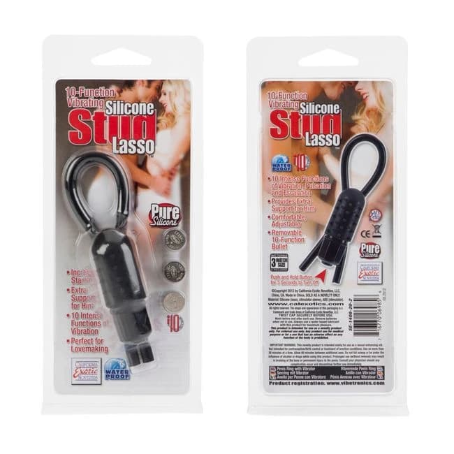 (wd) Stud Lasso Vibrating Sili Black - Image 1