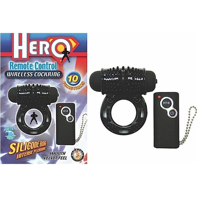 (wd)hero Remote Wireless Cockring Black - Image 1