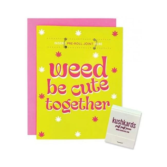Weed Be Cute Greeting Card W/matchbook - Image 1