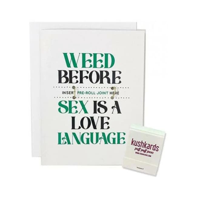 Weed Sex Lang Greeting Card W/matchbook - Image 1