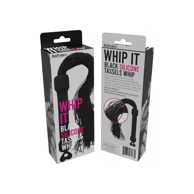 Whip It Black Pleasure Whip W/ Tassels - Image 1