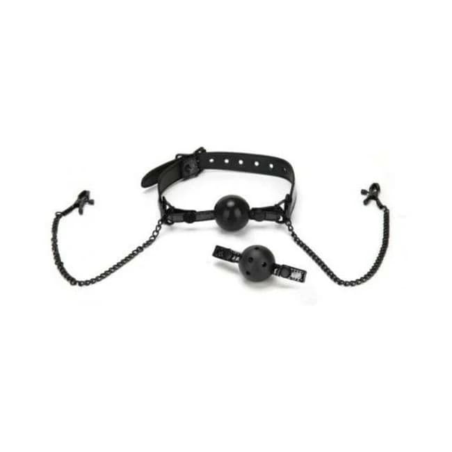 Whip Smart Diamond  Gag/nipple Clips Blk - Image 1