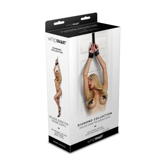 Whipsmart Diamond Over Door Cuffs Blk - Image 1