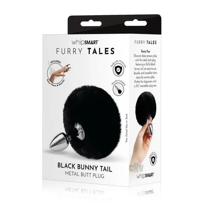 Whipsmart Fluffy Bunny Tail 2.5 Blk - Image 1