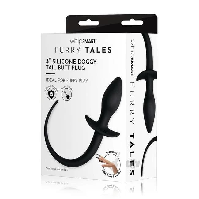 Whipsmart Play Tails Silic Doggy 3 Blk - Image 1