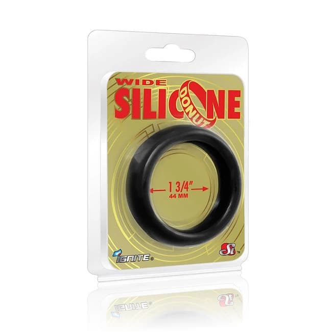 WIDE SILICONE DONUT BLACK 1.75IN  - Image 1