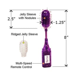 Wiggle Wand Textured Bullet Vibrator Purple, image 3