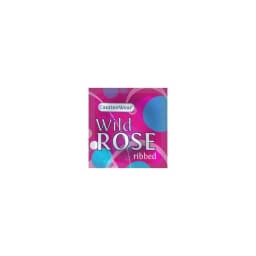 Wild Rose Ribbed Lubricated Condoms 3pk, image 2