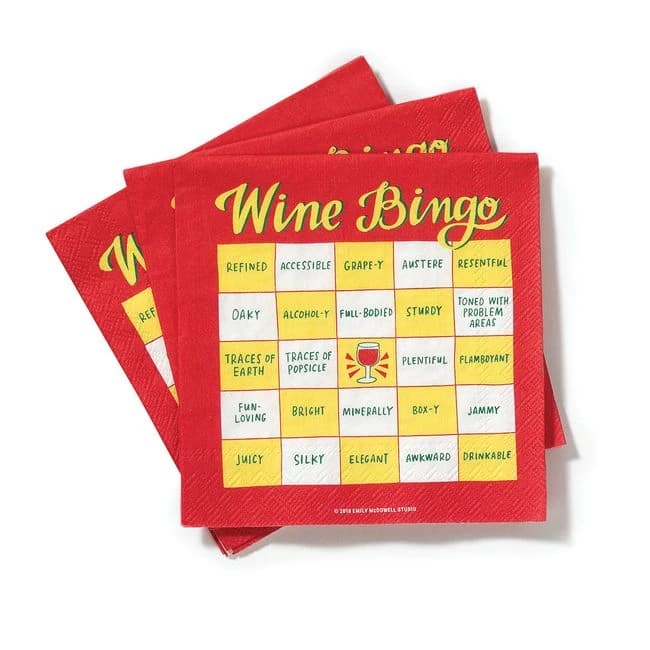 Wine Bingo Napkins - Image 1