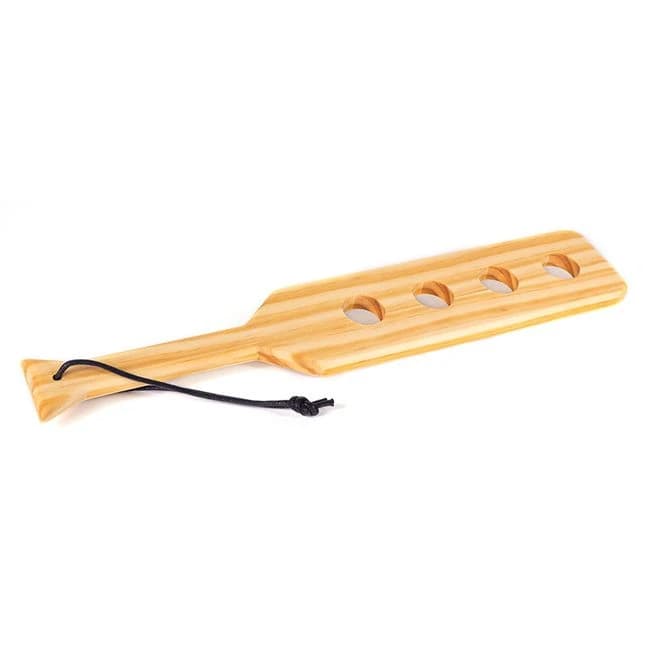 Wood Paddle 38cm W/ 4 Holes Hearts - Image 1