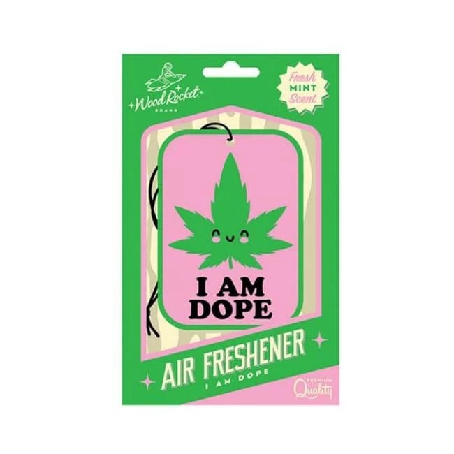 '=wood Rocket I Am Dope Air Freshener - Mint - Image 1