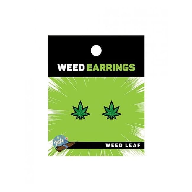 Wood Rocket Weed Earrings - Image 1