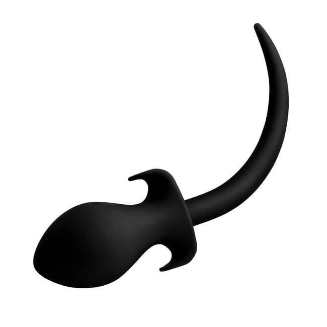 Woof Xl Silicone Puppy Tail Butt Plug Black - Image 1