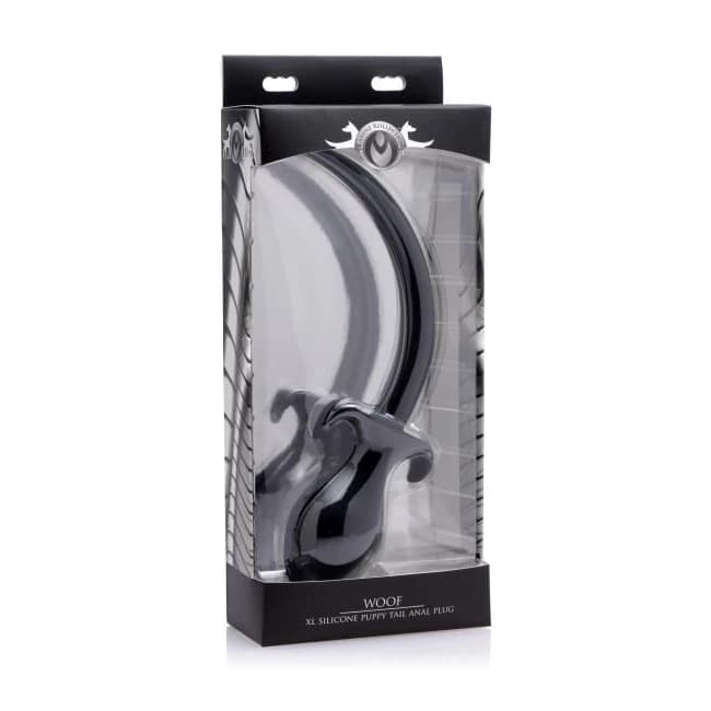 Woof Xl Silicone Puppy Tail Butt Plug Black - Image 2