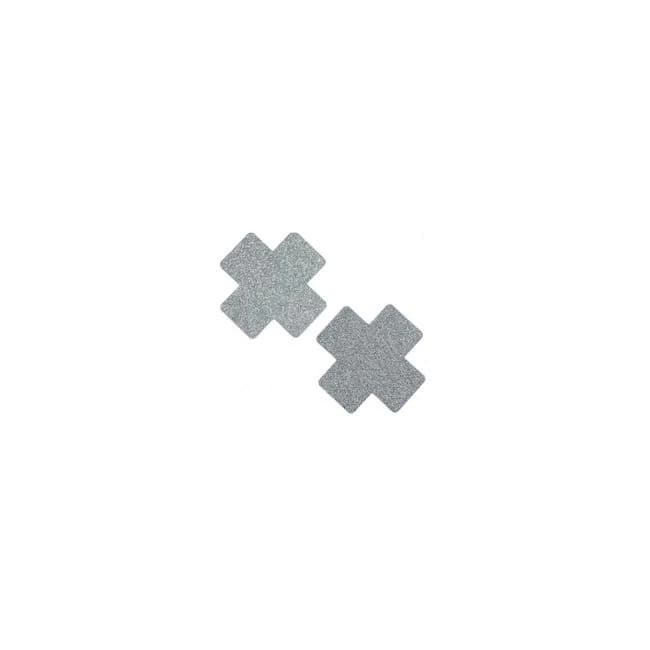 X Glitter Pasties Silver O/s - Image 1