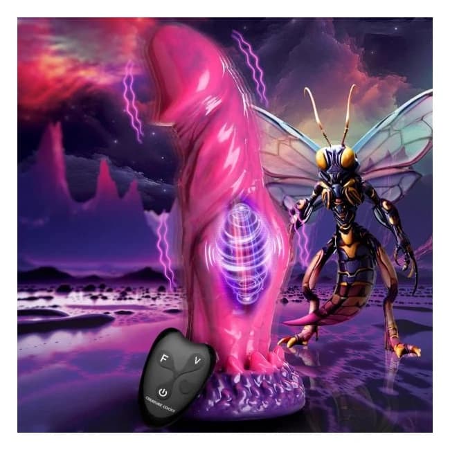 Xenox Vibrating Silicone Dildo with Remote - Image 1