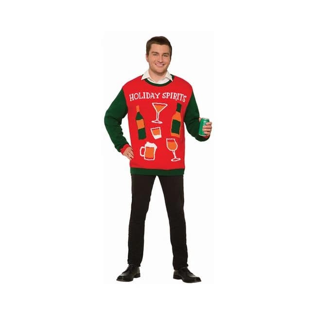 Xmas Sweater Holiday Spirits Xl - Image 1