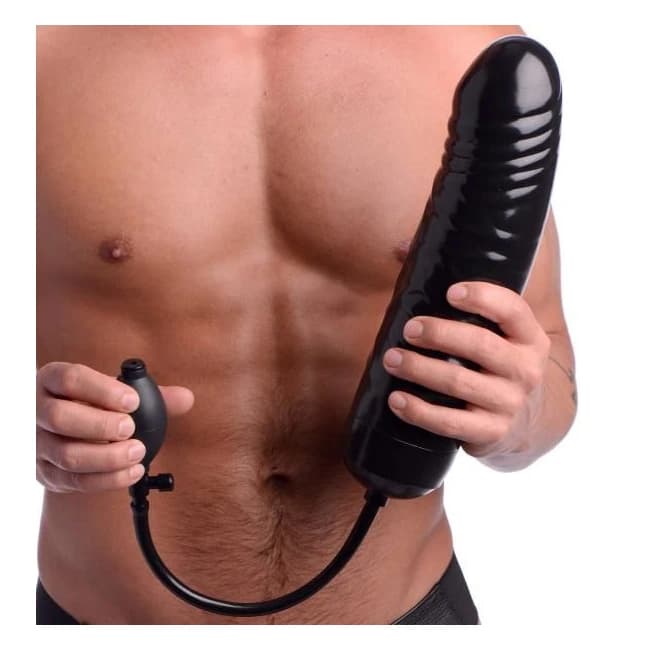 Xxl Inflatable Dildo 12.5 Inches Black - Image 1
