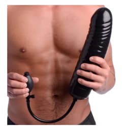 XXL Inflatable Dildo 12.5 Inches Black, image 2