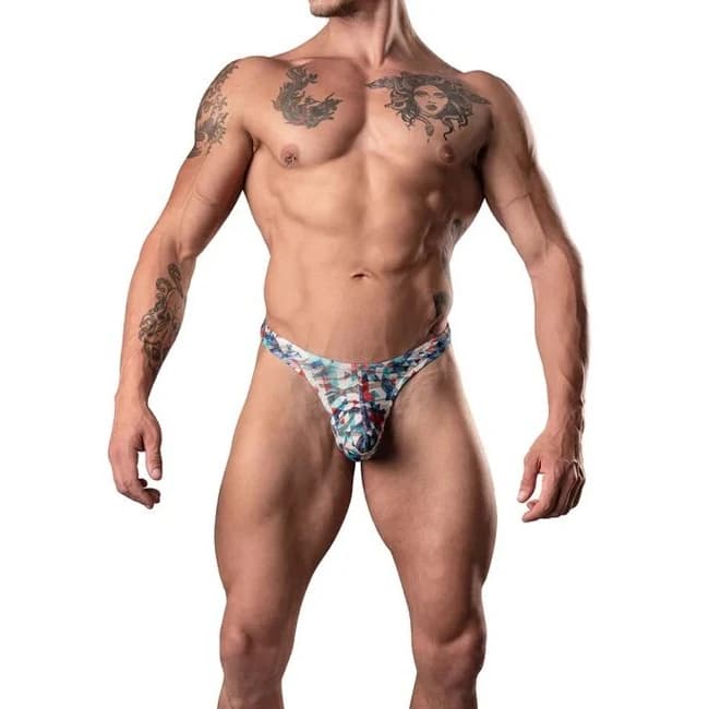 YOUR LACE OR MINE JOCK RED WHITE & BLUE L/XL  - Image 1