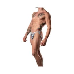 Your Lace or Mine Thong Red White & Blue L/XL, image 1