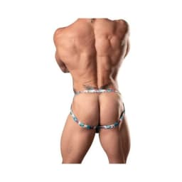 Your Lace or Mine Thong Red White & Blue L/XL, image 2