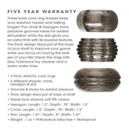 Zero Tolerance Triple Thick Cock Ring Trio, image 3