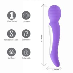 Zoe Vibrating Purple Wand, image 6