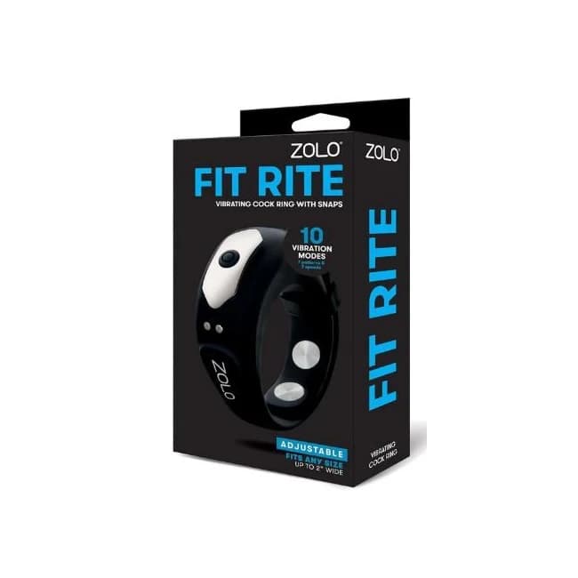 Zolo Fit Rite Vibrate Cock Ring W/ Snaps - Image 1