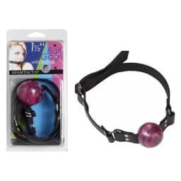 1 1/2 in Purple Ball Gag W/ Buckle - Image 2
