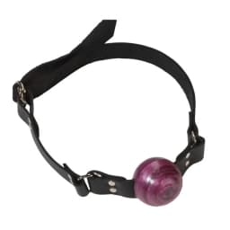 1 1/2 in Purple Ball Gag W/ Buckle - Image 3