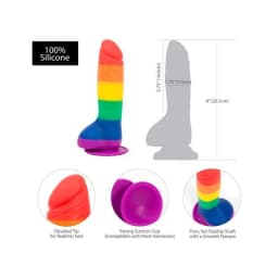 Addiction 100% Silicone Justin 8 Rainbow ", image 4