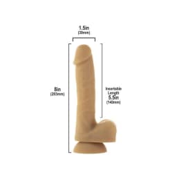 Addiction Andrew 8in Bendable Dong Caramel, image 6