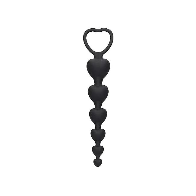 Anal Heart Beads Black - Image 1