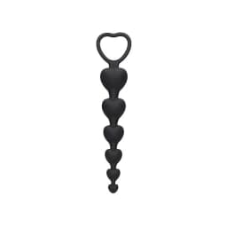 Anal Heart Beads Black - Image 1