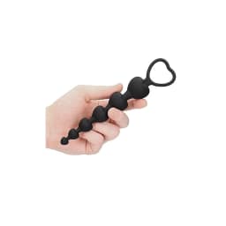 Anal Heart Beads Black - Image 4