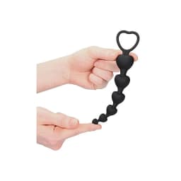 Anal Heart Beads Black - Image 5