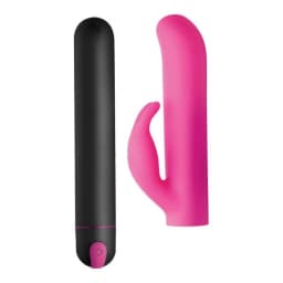 Bang! XL Bullet & Rabbit Silicone Sleeve Pink, image 2