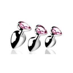 Booty Sparks Pink Heart Gem Anal Plug Set - Image 2